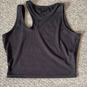 Black Ribbed Women's Tank Top